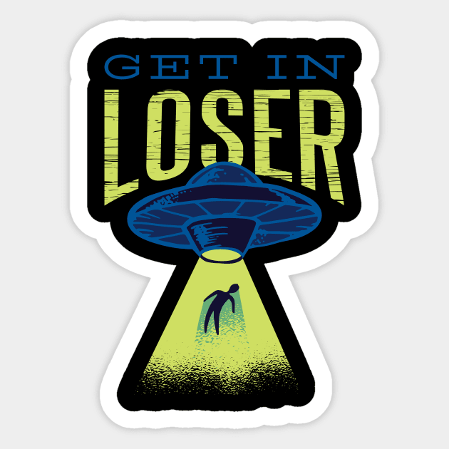 Ufo Abduction Sticker by EarlAdrian